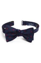 Men's The Tie Bar Floral Span Silk Bow Tie, Size - Blue