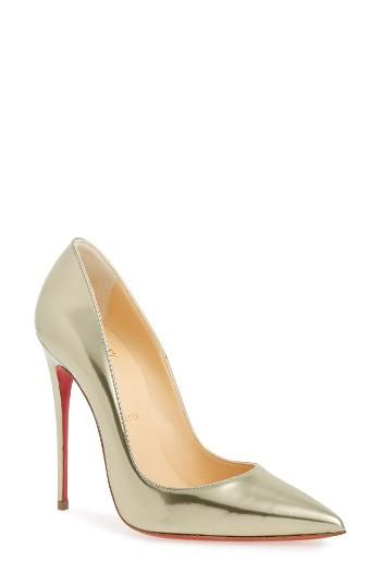 Women's Christian Louboutin So Kate Pointy Toe Pump Us / 37eu - Metallic
