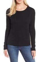 Women's Halogen Whipstitch Detail Sweater - Black
