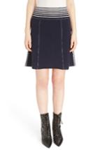 Women's Loewe Stripe Knit Skirt - Blue