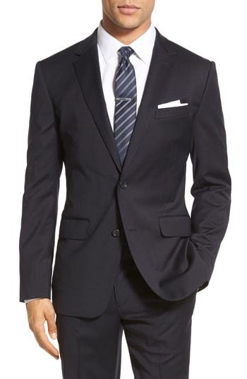 Men's Bonobos Jetsetter Trim Fit Stretch Wool Blazer R - Blue