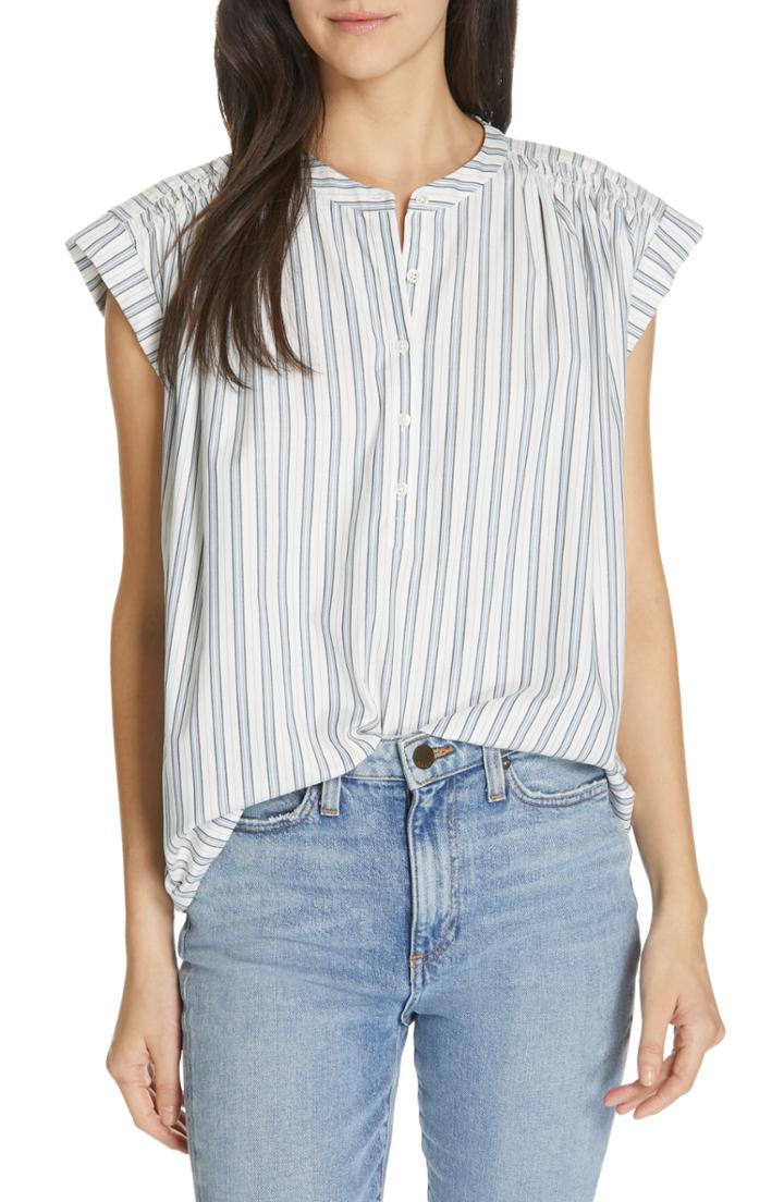Women's Joie Jacquita Stripe Top - White