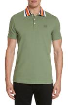 Men's Loewe Rib Collar Pique Polo - Green