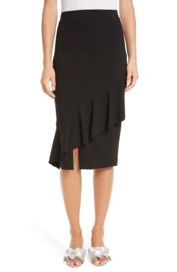 Women's Tracy Reese Three-vent Skirt - Black