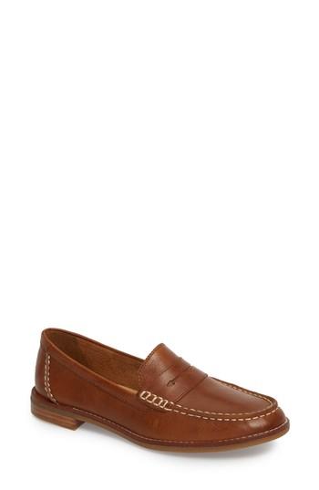 Women's Sperry Seaport Penny Loafer M - Brown