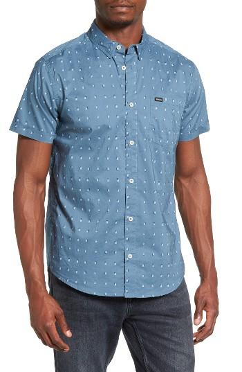 Men's Rvca Tabs Print Woven Shirt