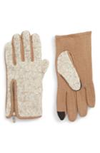 Women's Nordstrom Zip Boucle Touchscreen Gloves - Brown