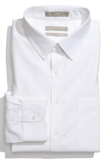 Nordstrom Smartcare Trim Fit Dress Shirt White