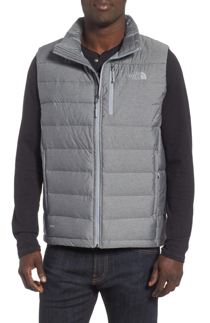 Men's The North Face 'aconcagua' Goose Down Vest, Size - Grey