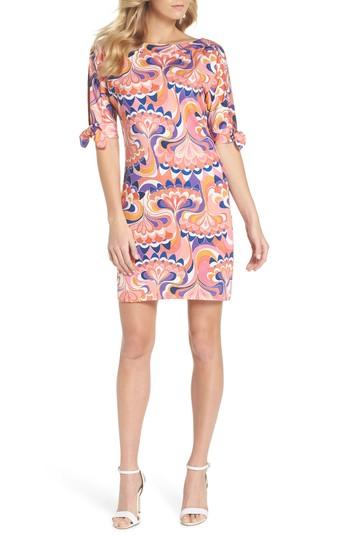Women's Trina Trina Turk Vinet Floral Jersey Dress - Coral