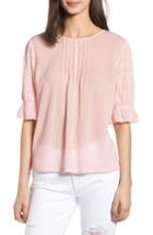Women's Hinge Pretty Pleated Top, Size - Pink