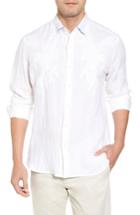 Men's Tommy Bahama Down The Isle Regular Fit Silk Blend Sport Shirt - White
