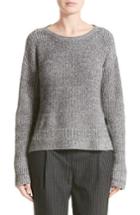 Women's Fabiana Filippi Herringbone Stitch Wool Blend Sweater Us / 42 It - Grey