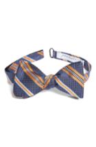 Men's John W. Nordstrom Dotted Stripe Silk Bow Tie, Size - Orange