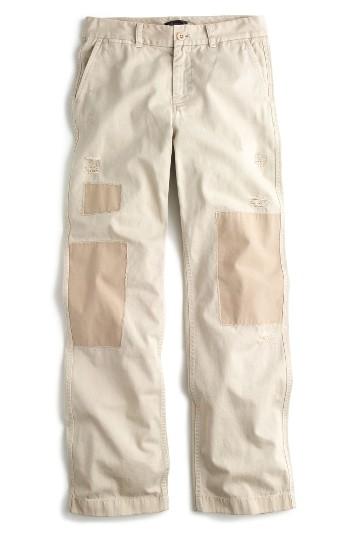 Women's J.crew Distressed Boyfriend Chino Pants