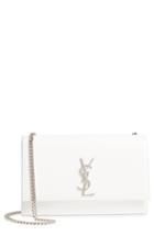 Saint Laurent Medium Kate Calfskin Leather Shoulder Bag - White