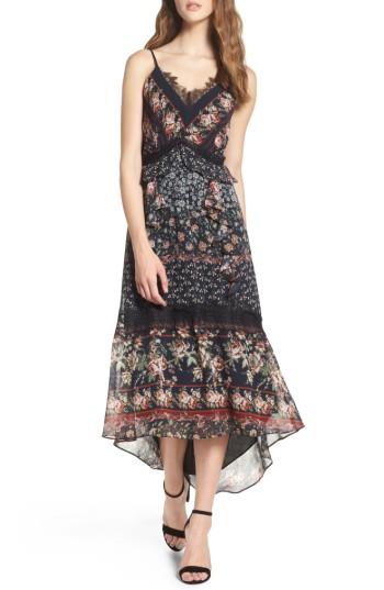 Women's Adelyn Rae Marcella High/low Hem Midi Dress - Black