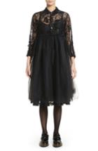 Women's Tricot Comme Des Garcons Lace Bodice Shirtdress With Tulle Skirt