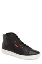 Men's Ecco 'soft 7' High Top Sneaker -9.5us / 43eu - Black