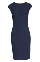 Women's St. John Collection Ana Boucle Knit Sheath Dress - Blue