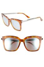 Women's Diff Bella 52mm Polarized Sunglasses - Honey Tortoise/ Blue