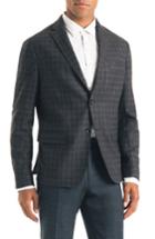 Men's Good Man Brand Uptown Trim Fit Plaid Wool Blend Sport Coat R - Brown
