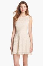 Women's Bb Dakota 'renley' Lace Fit & Flare Dress - Ivory