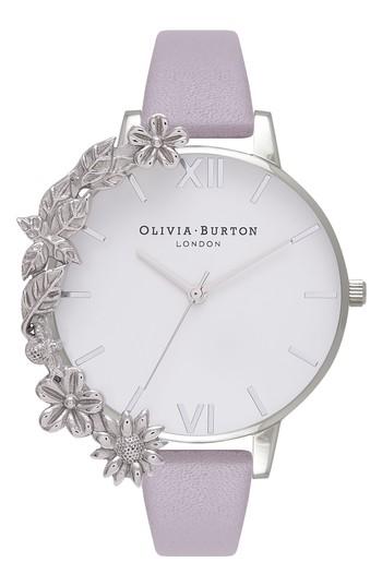 Women's Olivia Burton Case Cuff Leather Strap Watch, 38mm