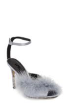 Women's Topshop Roar Feather Sandal .5us / 36eu - Grey