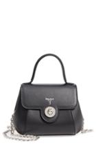 Serapian Milano Mini Gina Leather Top Handle Satchel - Black