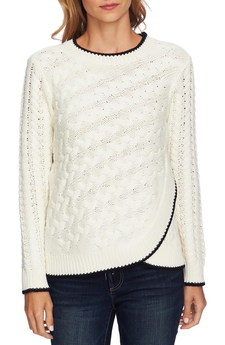 Women's Alexander Wang Side Split Merino Wool & Cashmere Blend Sweater - Grey