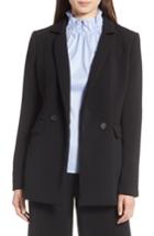 Women's Halogen Double Breasted Blazer, Size - Black