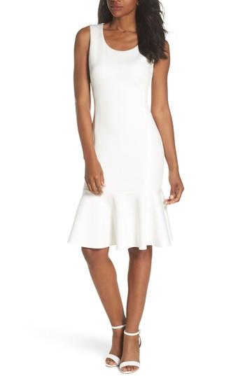 Women's Forest Lily Sleeveless Flounce Hem Dress - White