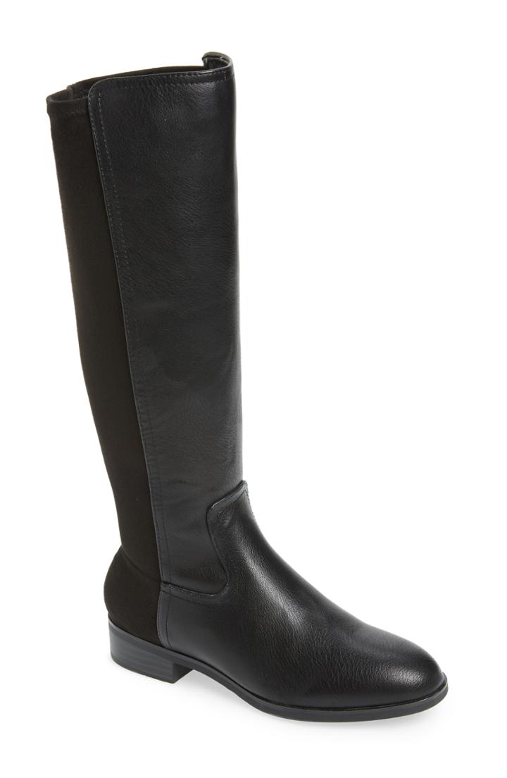 Women's Kensie Carin Stretch Back Knee High Boot M - Black
