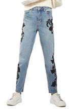 Women's Topshop Embroidered Mom Jeans