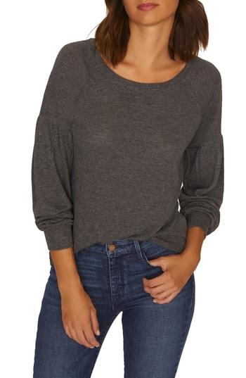 Women's Sanctuary Blouson Sleeve Cozy Top - Pink