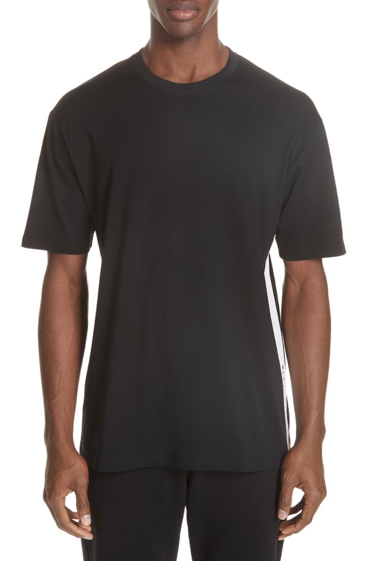 Men's Versus Versace Side Zip Logo T-shirt - Black