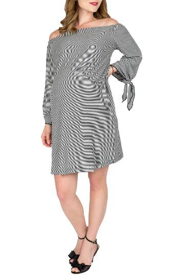 Women's Nom Maternity Octavia Off The Shoulder Maternity Dress - Black