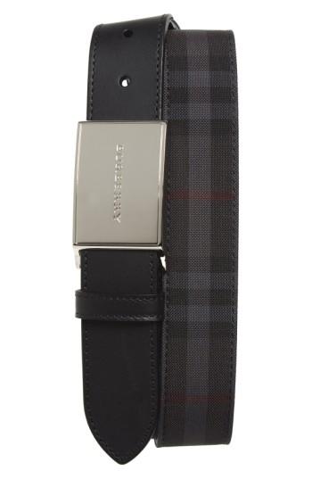 Men's Burberry 'charles' Belt 0 - Black