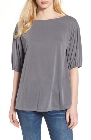Women's Hinge Puff Sleeve Tee, Size - Grey