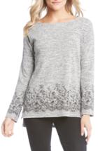 Women's Karen Kane Asymmetrical Hem Floral Embroidery Top
