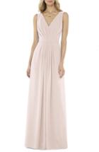 Women's Social Bridesmaids V-neck Georgette Gown - Pink
