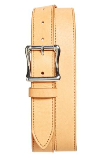 Men's Shinola Leather Roller Belt - Natural