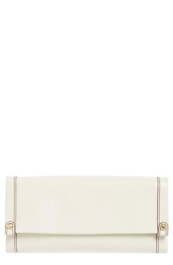 Women's Hobo Fable Leather Continental Wallet - White