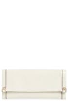 Women's Hobo Fable Leather Continental Wallet - White