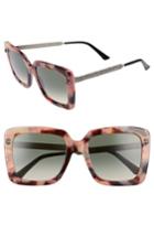 Women's Gucci 53mm Square Sunglasses - Havana