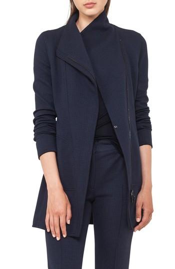 Women's Akris Punto Waffle Jersey Zip Jacket