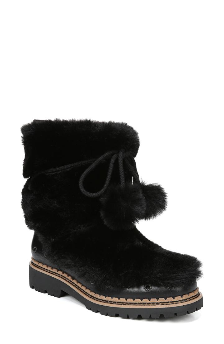 Women's Sam Edelman Blanche Faux Fur Boot .5 M - Black