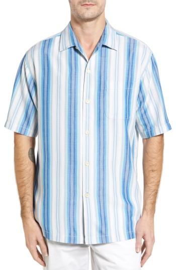 Men's Tommy Bahama Socrates Stripe Silk Shirt