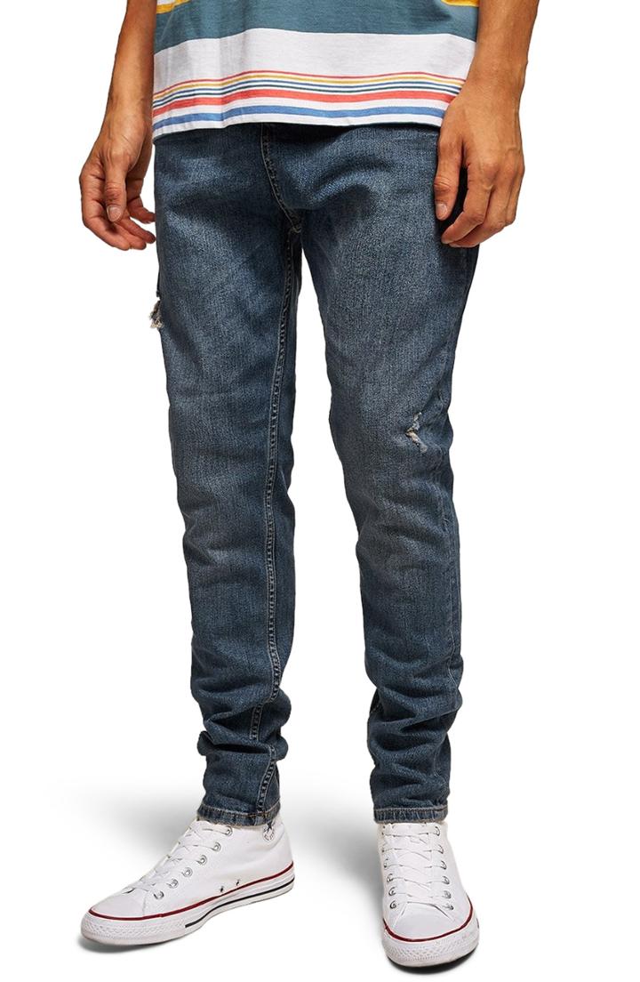 Men's Topman Taper Jeans 34 - Blue